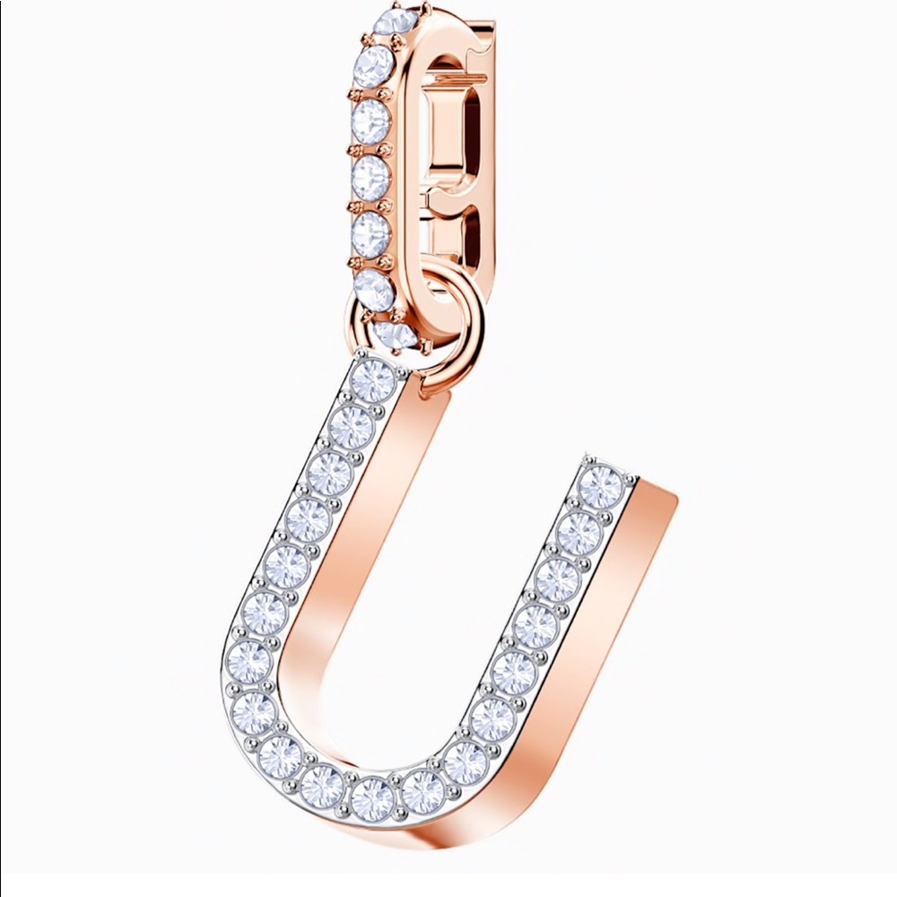 Swarovski letter U charms